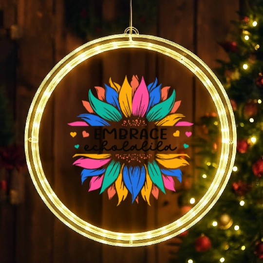 Embrace Echolalia Special Education Teacher LED Christmas Window Lights