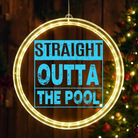 Straight Outta The Pool Sun and Water Summer Swim LED Christmas Window Lights