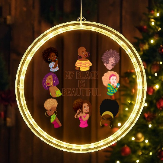 My Black Is Beautiful LED Christmas Window Lights