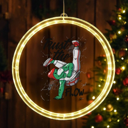Breakdancer Turtle Character LED Christmas Window Lights