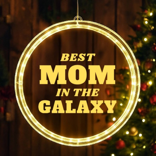 Best Mom in The Galaxy LED Christmas Window Lights