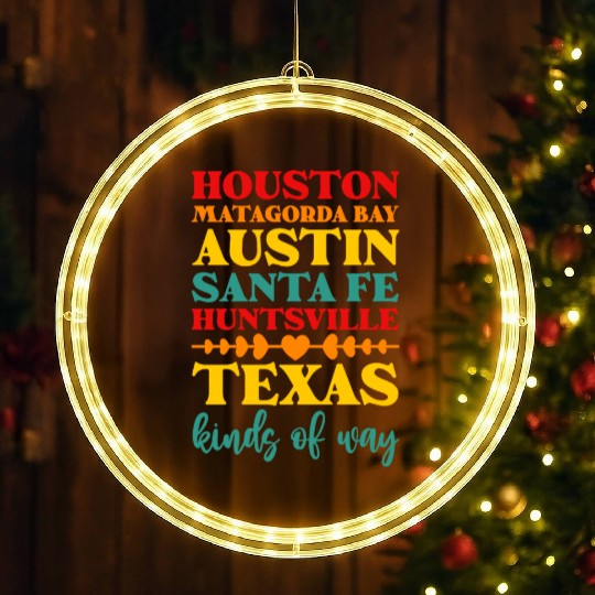 Houston Matagorda Bay Austin Santa Fe Huntsville LED Christmas Window Lights