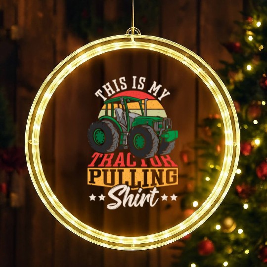 This Is My Tractor Pulling LED Christmas Window Lights Tractorpulling