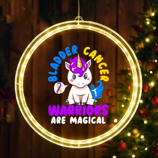 Bladder Cancer Warriors Are Magical Bladder Cancer LED Christmas Window Lights