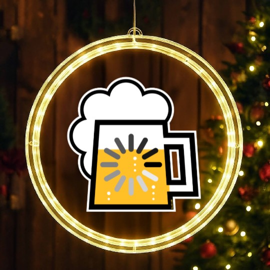 Beer Loading (Drinking In Progress / Icon / |) LED Christmas Window Lights