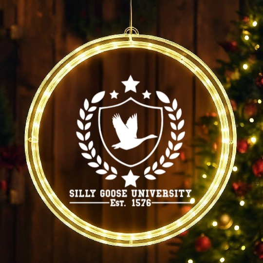 Silly Goose University Established 1576 Goose LED Christmas Window Lights