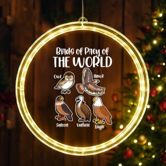 Birds of Prey Of The World LED Christmas Window Lights