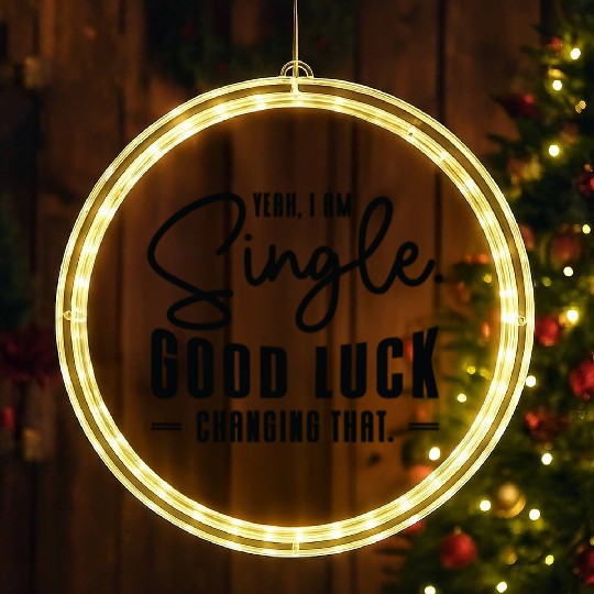 Single Relationship Independent Typography Single LED Christmas Window Lights