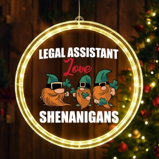 Legal Assistant Love Shenanigans St. Patricks Day LED Christmas Window Lights