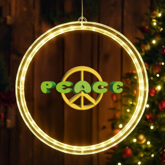 Peace on Earth LED Christmas Window Lights