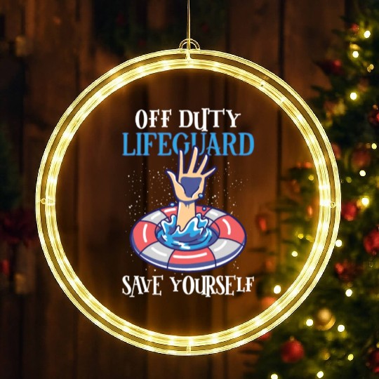 Swimmer Scuba Diving Lifeguard Water Sport LED Christmas Window Lights