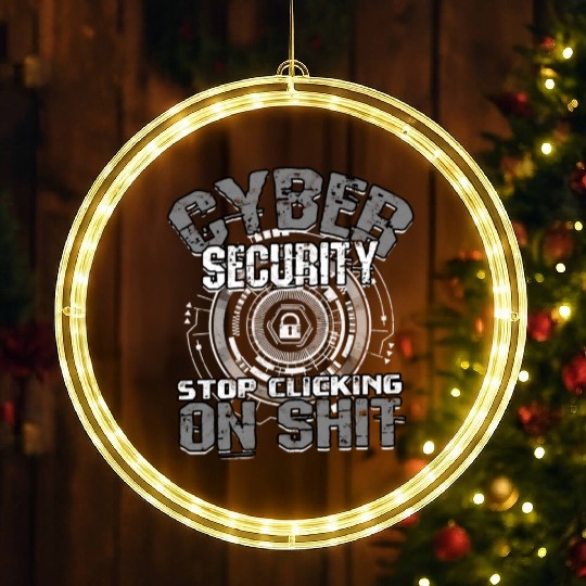 Cyber Security Cyber Hacker Analyst Programmer LED Christmas Window Lights