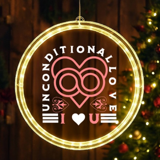 Unconditional Love, heart, I love, marriage, groom LED Christmas Window Lights