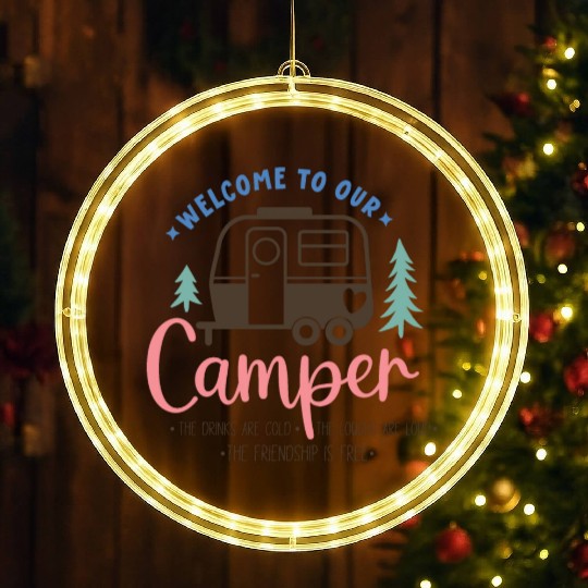 Welcome To Our Camper LED Christmas Window Lights