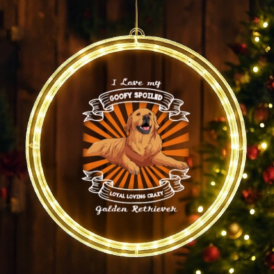 I love my Golden Retriever LED Christmas Window Lights