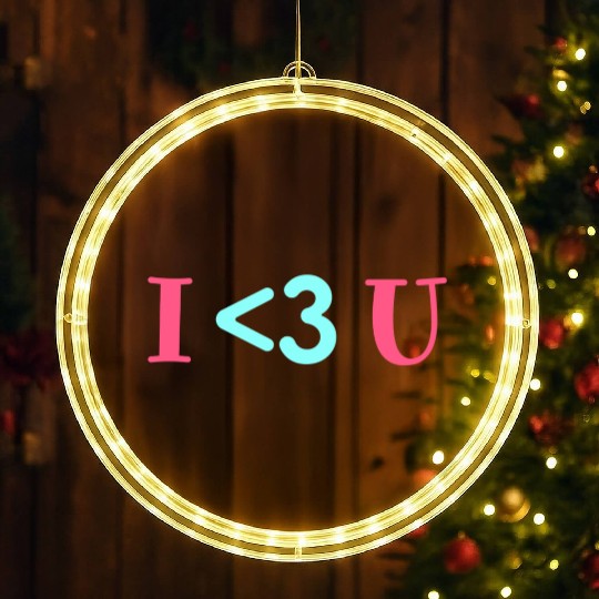 I Love U, Heart, Cool, Marriage, Wedding, Romantic LED Christmas Window Lights