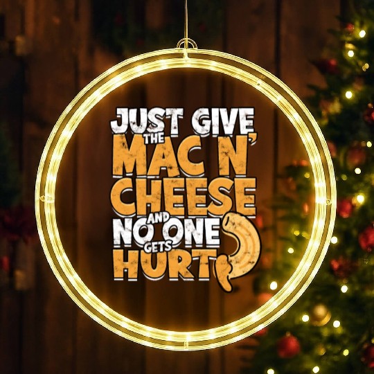 Mac N' Cheese Taster Pasta Food Macaroni LED Christmas Window Lights