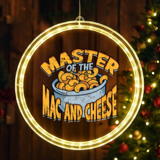 Mac N' Cheese Taster Pasta Food Macaroni LED Christmas Window Lights