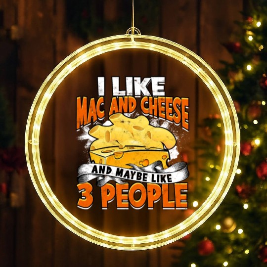 Mac N' Cheese Taster Pasta Food Macaroni LED Christmas Window Lights