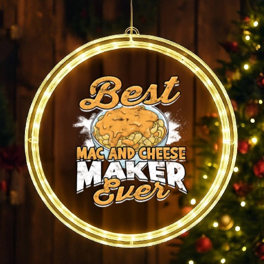Mac N' Cheese Taster Pasta Food Macaroni LED Christmas Window Lights