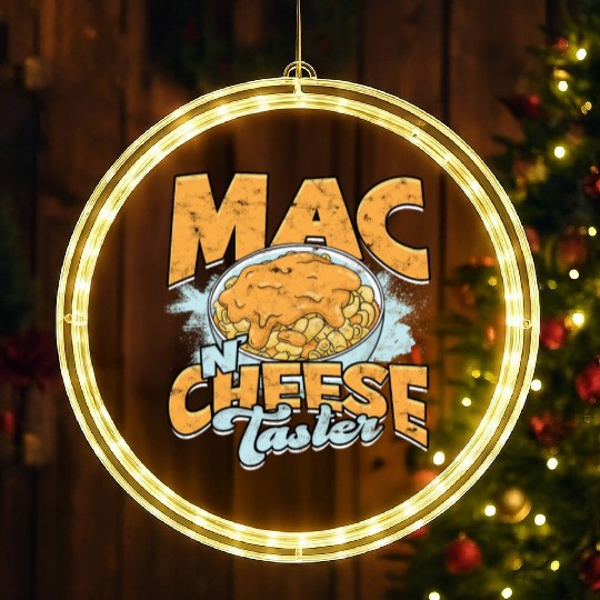 Mac N' Cheese Taster Pasta Food Macaroni LED Christmas Window Lights