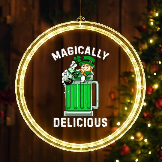 Magically Delicious idea St Patricks Day Drinking LED Christmas Window Lights