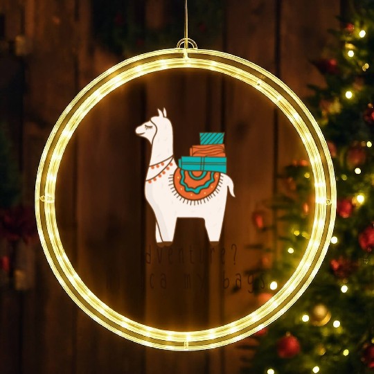 Adventure? Alpaca My Bags - Funny - Joke LED Christmas Window Lights