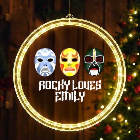 Rocky Loves Emily Funny LED Christmas Window Lights