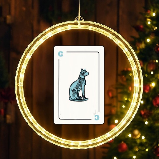 Cat Playing card Cat Lovers Gift LED Christmas Window Lights