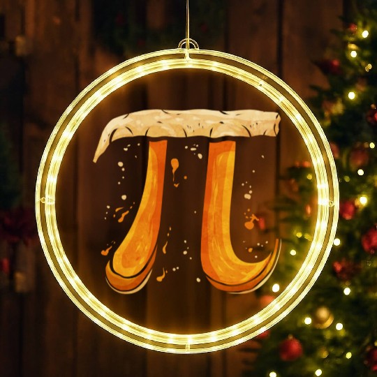 3 14 Pi Day Pumpkin Pie Thanksgiving LED Christmas Window Lights