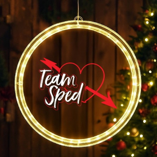 Team Sped Teacher Awareness Special Education LED Christmas Window Lights