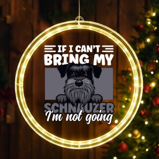 Schnauzer Dad Dog Lover Schnauzer Dog Father Dog LED Christmas Window Lights
