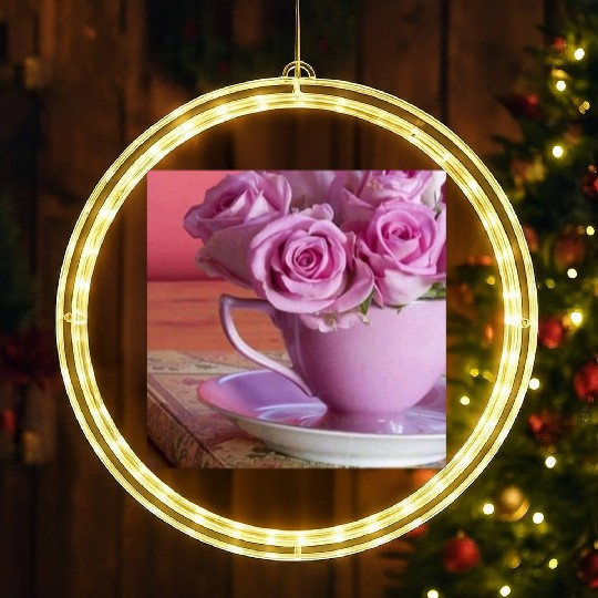 Beautiful Floral print LED Christmas Window Lights