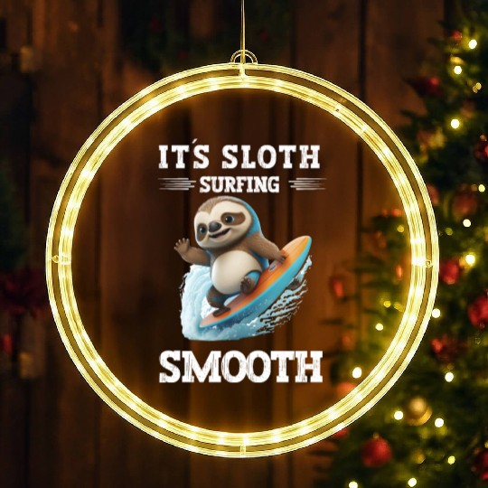 I'm Enough I'm Going Surfing Windsurfer Saying LED Christmas Window Lights