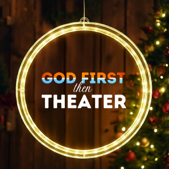 God First then theater LED Christmas Window Lights