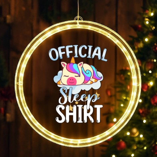 Official Sleep LED Christmas Window Lights Unicorn