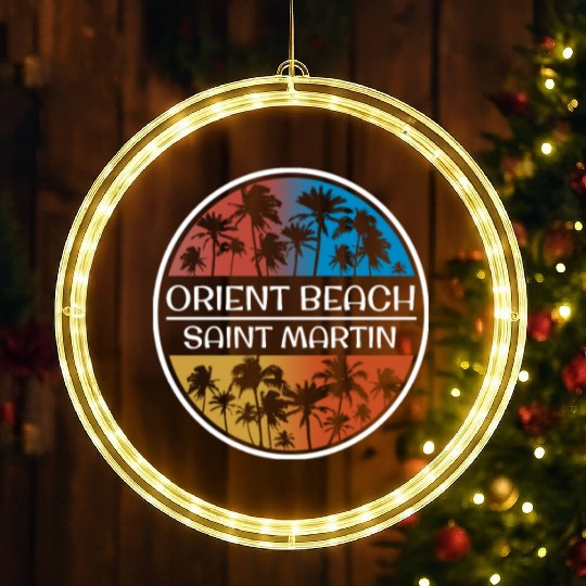 Orient Beach Saint Martin Stylish Vacation LED Christmas Window Lights