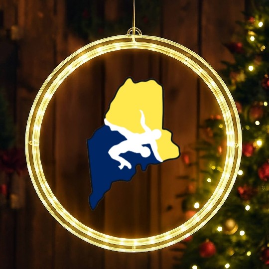 Maine Wrestling LED Christmas Window Lights