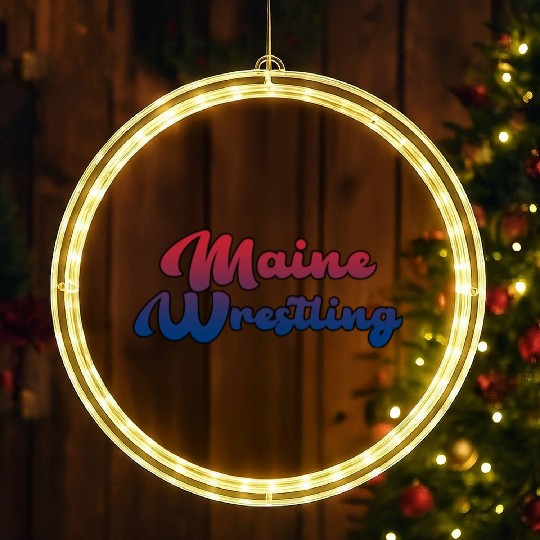 Maine Wrestling LED Christmas Window Lights