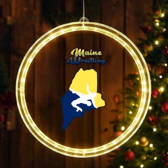Maine Wrestling LED Christmas Window Lights