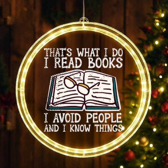Book Lover Literature Book Reading Novels LED Christmas Window Lights