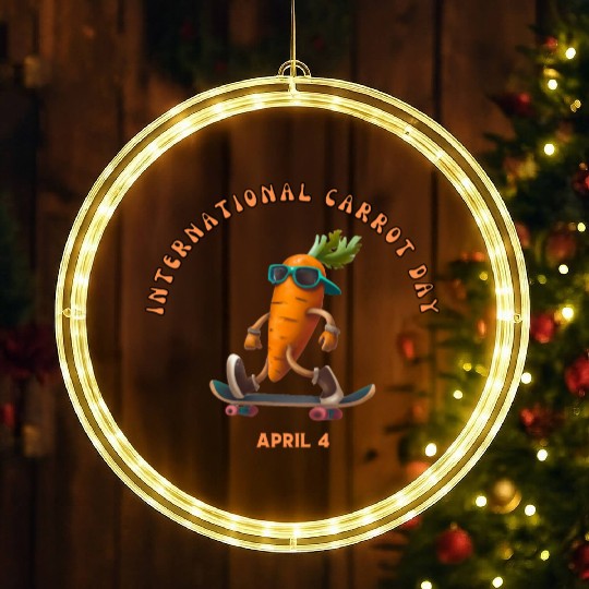 International Carrot Day April 4 LED Christmas Window Lights