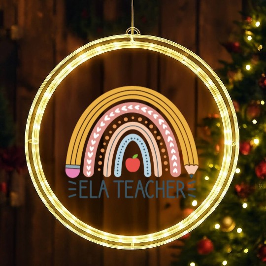 English Language Arts ELA Teacher Appreciation LED Christmas Window Lights