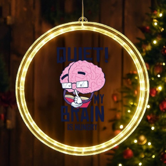 Book Lover Brain Reading Books Literature LED Christmas Window Lights