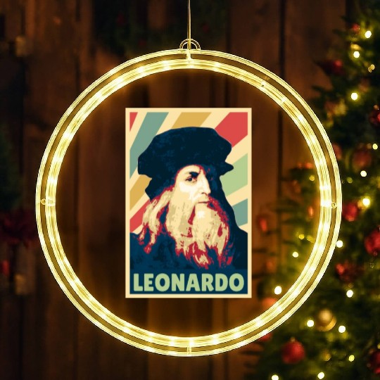 Leonardo Da Vinci Vintage Colors LED Christmas Window Lights