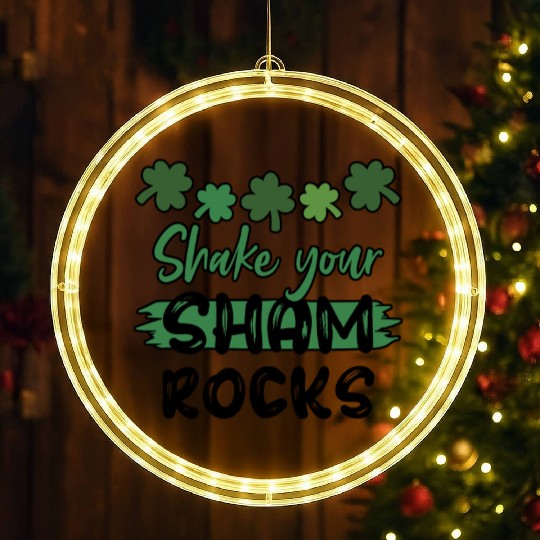 Funny Irish Saint Patricks Day Shake Your LED Christmas Window Lights