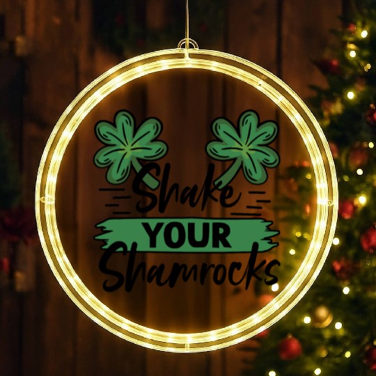 Funny Irish Saint Patricks Day Shake Your LED Christmas Window Lights