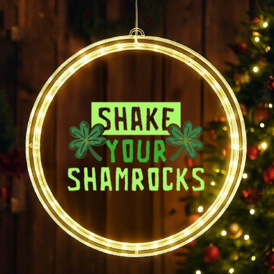 Funny Irish Saint Patricks Day Shake Your LED Christmas Window Lights