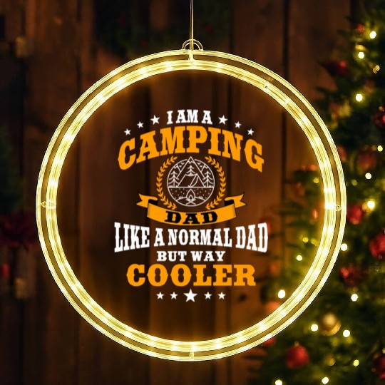 Funny Camping Dad Saying Summer Camp For Men LED Christmas Window Lights