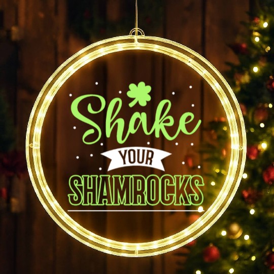 Funny Irish Saint Patricks Day Shake Your LED Christmas Window Lights